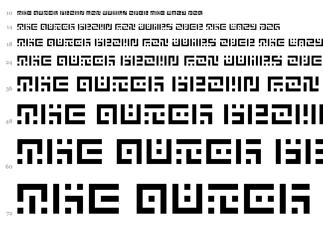 Symvola font waterfall